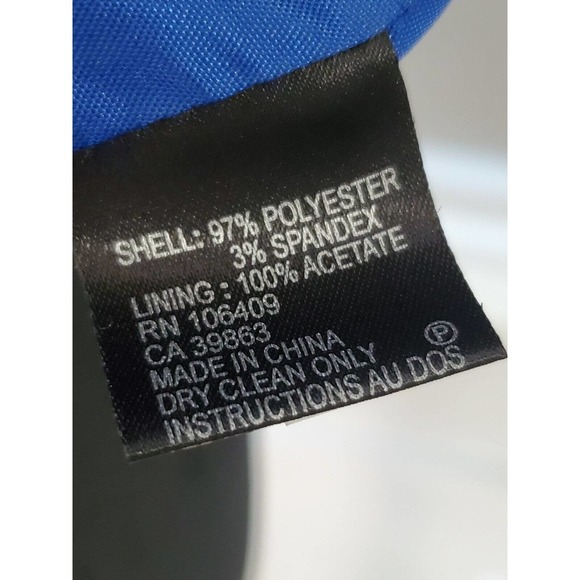 Tahari Women's Blue & White Polyester Round Neck Sleeveless Top Blouse Size 6 - Picture 9 of 12